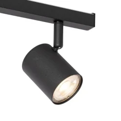 Deckenstrahler schwarz GU10 50mm 3-flammig inkl. Hintergrundbeleuchtung - Back Up