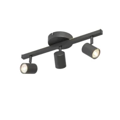 Deckenstrahler schwarz GU10 50mm 3-flammig inkl. Hintergrundbeleuchtung - Back Up