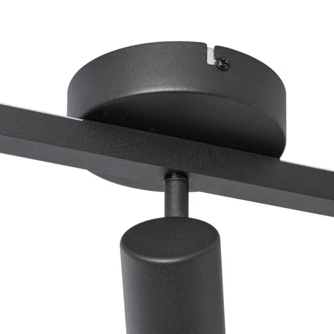 Deckenstrahler schwarz GU10 50mm 3-flammig inkl. Hintergrundbeleuchtung - Back Up