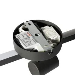 Deckenstrahler schwarz GU10 50mm 3-flammig inkl. Hintergrundbeleuchtung - Back Up