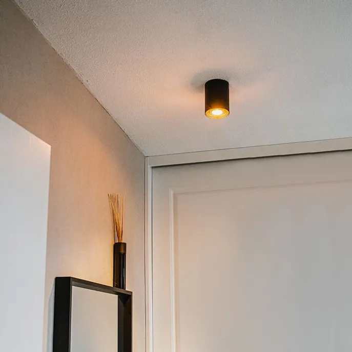 Deckenstrahler schwarz mit gold dreh- und schwenkbar - Rondoo up