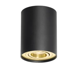 Deckenstrahler schwarz mit gold dreh- und schwenkbar - Rondoo up
