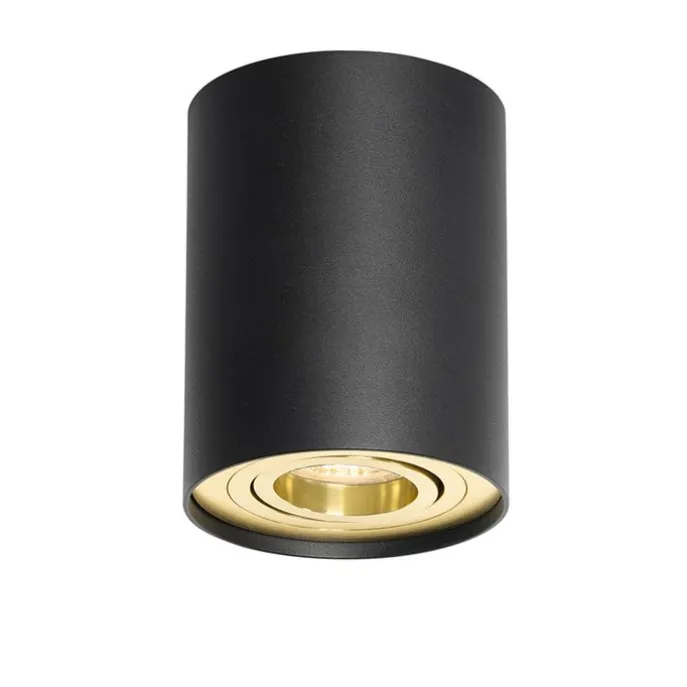 Deckenstrahler schwarz mit gold dreh- und schwenkbar - Rondoo up