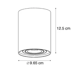 Deckenstrahler schwarz mit gold dreh- und schwenkbar - Rondoo up