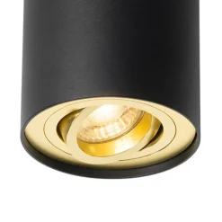 Deckenstrahler schwarz mit gold dreh- und schwenkbar - Rondoo up