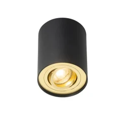 Deckenstrahler schwarz mit gold dreh- und schwenkbar - Rondoo up