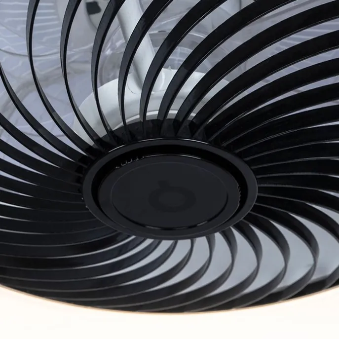 Deckenventilator eckig schwarz inkl. LED dimmbar - Climo