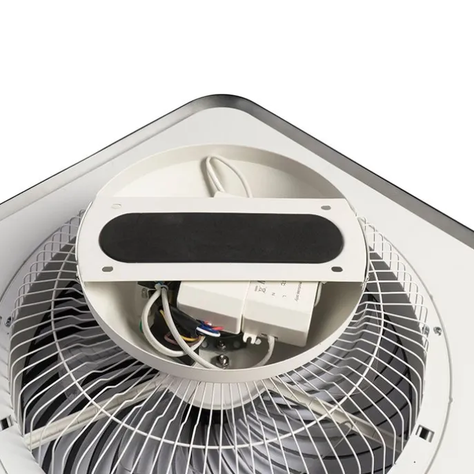 Deckenventilator eckig schwarz inkl. LED dimmbar - Climo