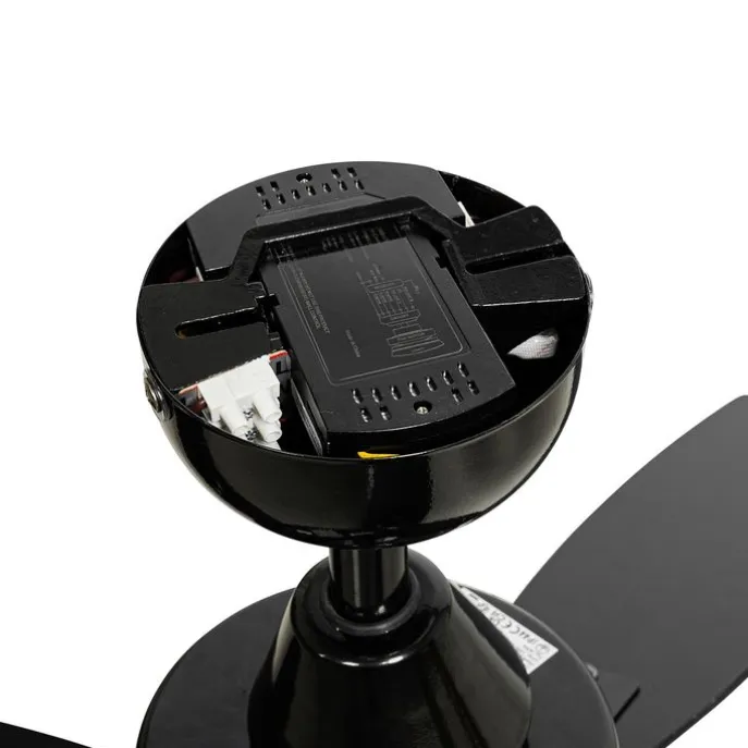 Deckenventilator für Außenbereich schwarz 91,3 cm inkl. LED Dimmbar mit Fernbedienung IP44 - Toledo