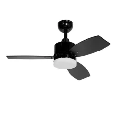Deckenventilator für Außenbereich schwarz 91,3 cm inkl. LED Dimmbar mit Fernbedienung IP44 - Toledo