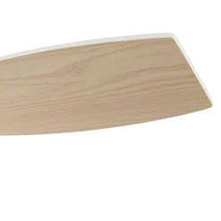 Deckenventilator für Außenbereich weiß mit Holzaufdruck 91,3 cm inkl. LED Dimmbar mit Fernbedienung IP44 - Toledo