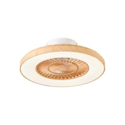 Deckenventilator Holzoptik mit Sterneffekt 60cm inkl. LED Dimmbar mit Fernbedienung - Climo