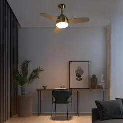 Deckenventilator Messing 96cm mit Fernbedienung - Rotar