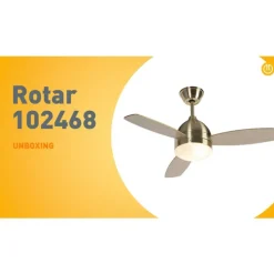 Deckenventilator Messing 96cm mit Fernbedienung - Rotar