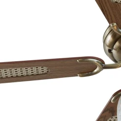 Deckenventilator Messing mit Holz 107,5 cm mit Zugschalter - Mistral Karel