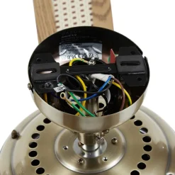 Deckenventilator Messing mit Holz 107,5 cm mit Zugschalter - Mistral Karel