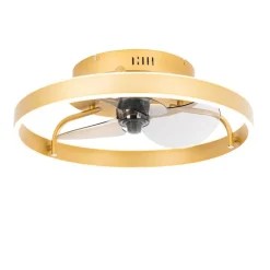 Deckenventilator Messing 50cm inkl. LED Dimmbar mit Fernbedienung - Maddy