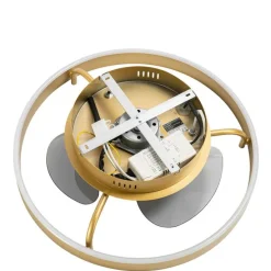 Deckenventilator Messing 50cm inkl. LED Dimmbar mit Fernbedienung - Maddy