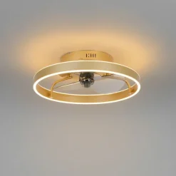 Deckenventilator Messing 50cm inkl. LED Dimmbar mit Fernbedienung - Maddy