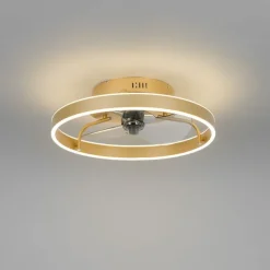 Deckenventilator Messing 50cm inkl. LED Dimmbar mit Fernbedienung - Maddy