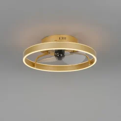 Deckenventilator Messing 50cm inkl. LED Dimmbar mit Fernbedienung - Maddy