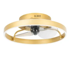 Deckenventilator Messing 50cm inkl. LED Dimmbar mit Fernbedienung - Maddy