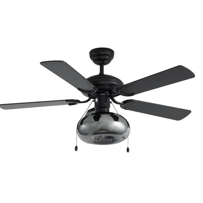 Deckenventilator schwarz 107,5 cm mit Zugschalter - Mistral Busa