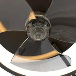 Deckenventilator schwarz 46,5 cm inkl. LED mit Fernbedienung - Kees