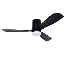 Deckenventilator schwarz 132cm inkl. LED Dimmbar mit Fernbedienung - Sofia