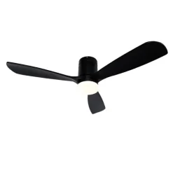 Deckenventilator schwarz 132cm inkl. LED Dimmbar mit Fernbedienung - Sofia