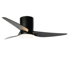 Deckenventilator schwarz 123cm inkl. LED Dimmbar mit Fernbedienung - Patty