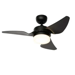 Deckenventilator Schwarz 86,7 cm inkl. LED Dimmbar mit Fernbedienung - Yuki