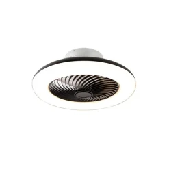 Deckenventilator schwarz 55,5 cm inkl. LED Dimmbar mit Fernbedienung - Clima