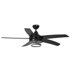 Deckenventilator schwarz 132cm inkl. LED mit Fernbedienung - Cool Anello