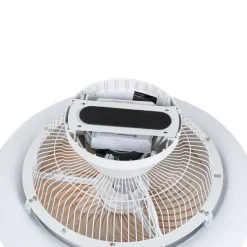 Deckenventilator weiß mit Holzaufdruck 55cm inkl. LED Dimmbar mit Fernbedienung - Clima
