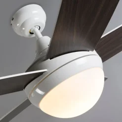 Deckenventilator weiß mit Holzaufdruck 132cm mit Fernbedienung - Cool