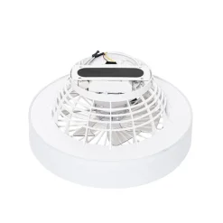 Deckenventilator weiß mit Sterneffekt 47cm inkl. LED Dimmbar mit Fernbedienung - Emily