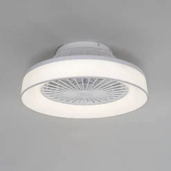 Deckenventilator weiß mit Sterneffekt 47cm inkl. LED Dimmbar mit Fernbedienung - Emily