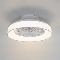 Deckenventilator weiß mit Sterneffekt 47cm inkl. LED Dimmbar mit Fernbedienung - Emily