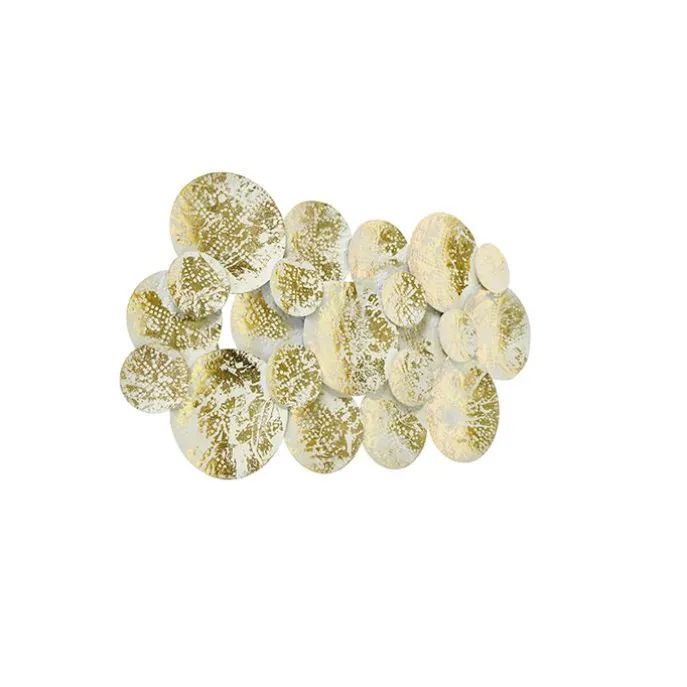 Dekorative orientalische Wandlampe Gold mit weißen 2 Lichtern - Hikina