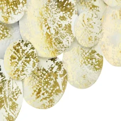 Dekorative orientalische Wandlampe Gold mit weißen 2 Lichtern - Hikina