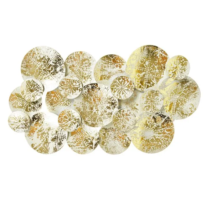 Dekorative orientalische Wandlampe Gold mit weißen 2 Lichtern - Hikina