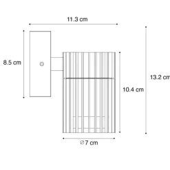 Design Außenwandleuchte schwarz IP44 - Boris