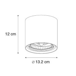 Design Aufbaustrahler schwarz verstellbar GU10 111mm - Impact