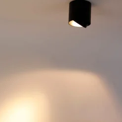 Design Aufbaustrahler schwarz verstellbar GU10 111mm - Impact