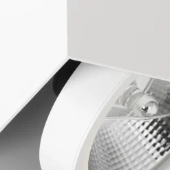 Design Aufbaustrahler Weiß Quadratisch GU10 111mm - Box