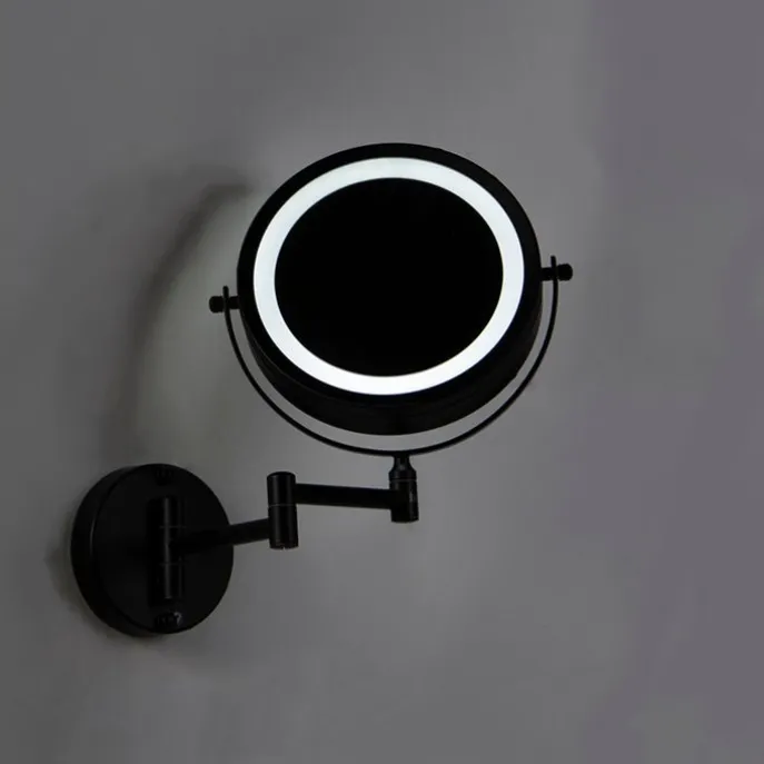 Design Badezimmerspiegel schwarz inkl. LED verstellbar IP44 - Vicino