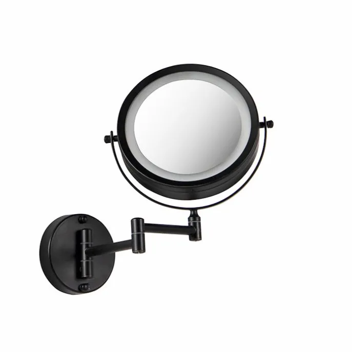 Design Badezimmerspiegel schwarz inkl. LED verstellbar IP44 - Vicino