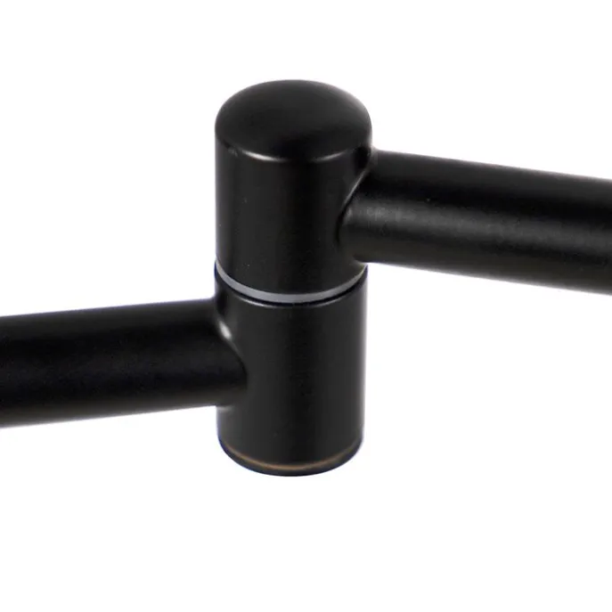 Design Badezimmerspiegel schwarz inkl. LED verstellbar IP44 - Vicino