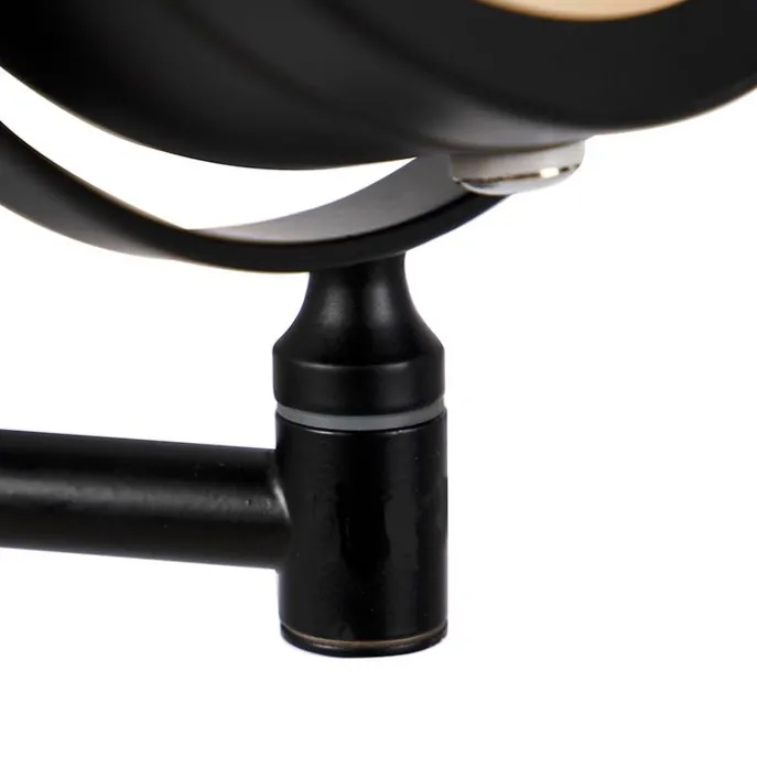 Design Badezimmerspiegel schwarz inkl. LED verstellbar IP44 - Vicino